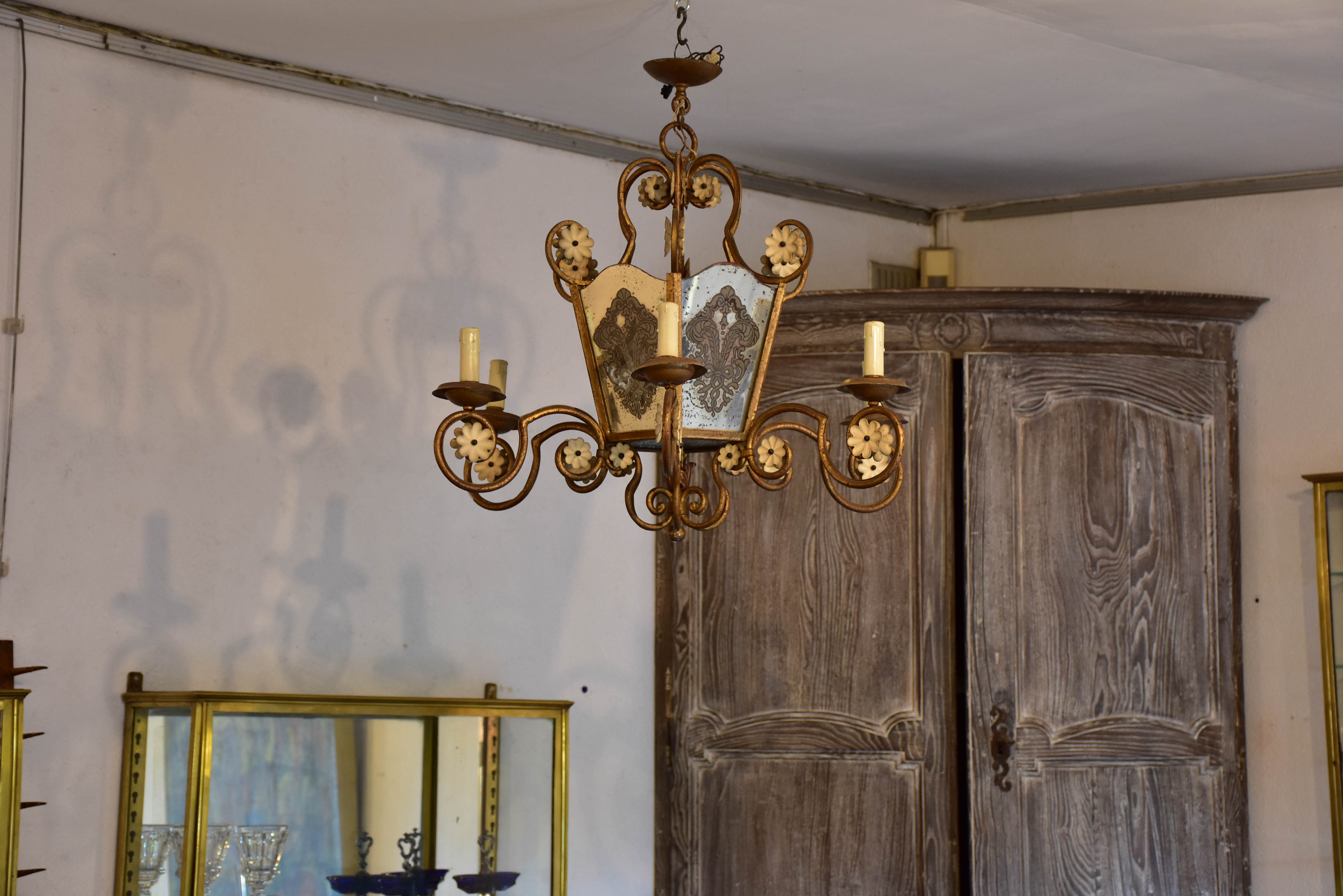 Vintage French chandelier / lantern