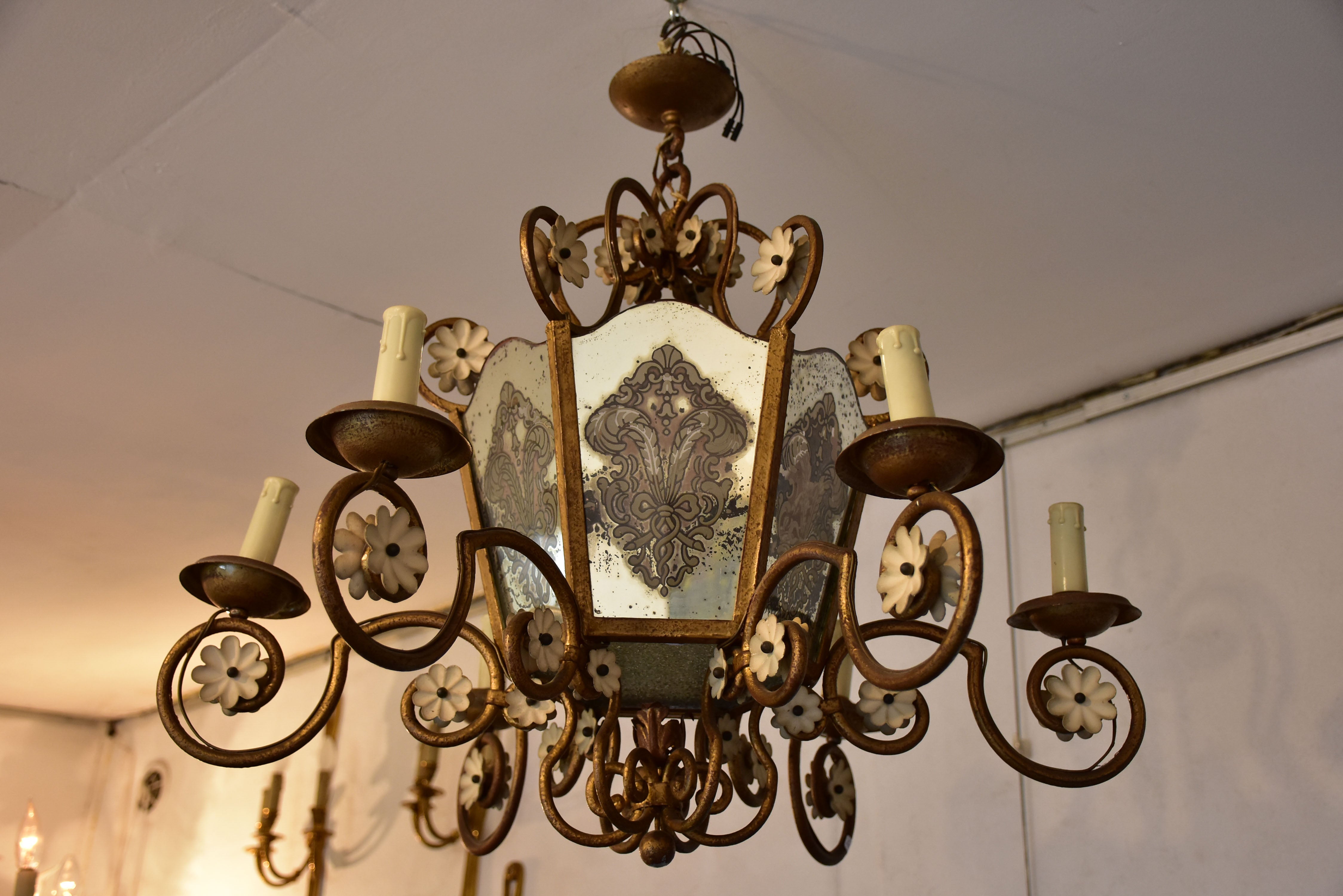 Vintage French chandelier / lantern