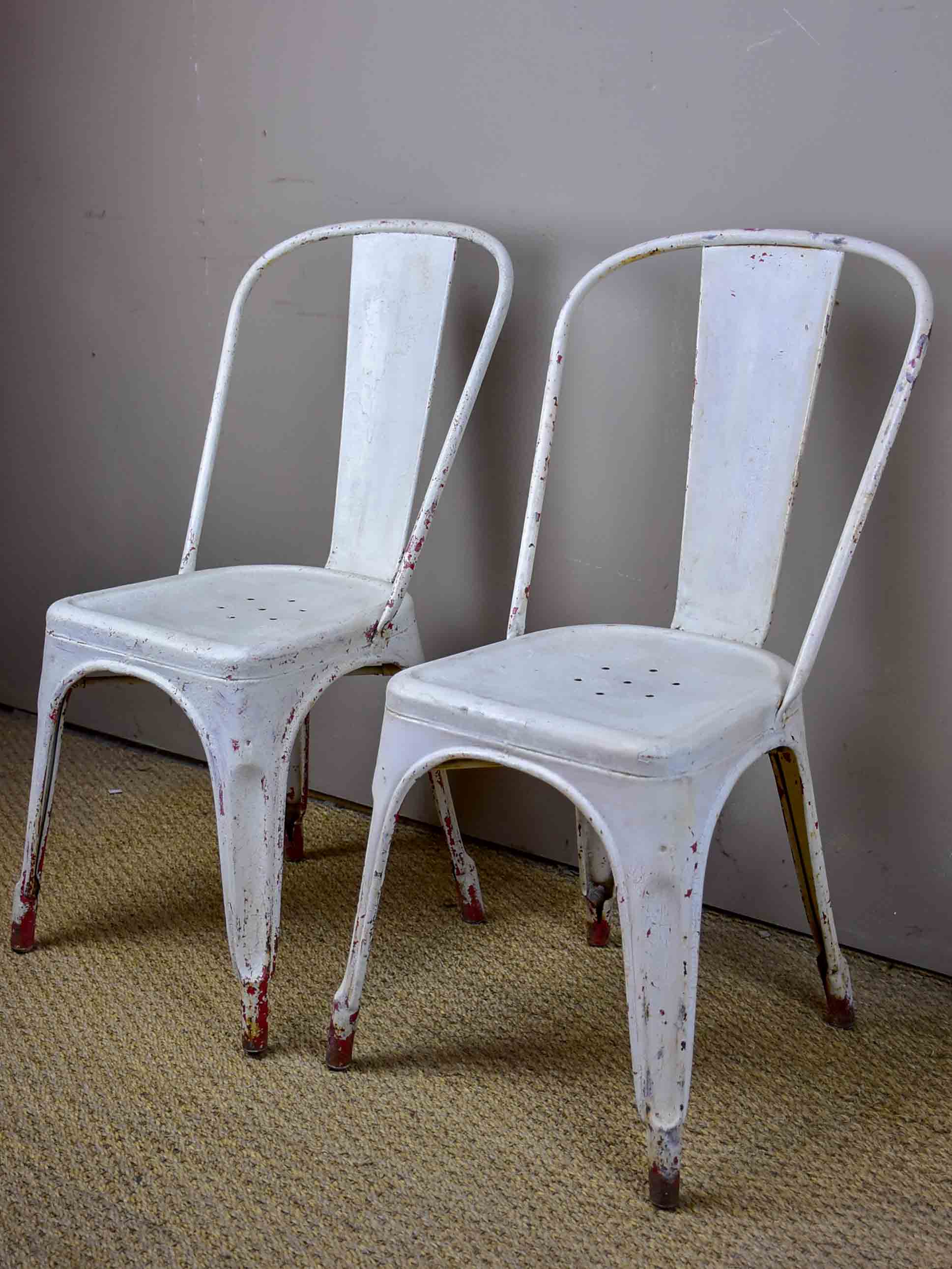 Pair of original 1950's Tolix chairs