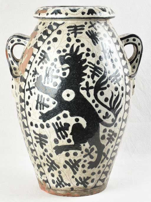 VINTAGE EARTHENWARE JAR - ULISSE CANTAGALLI, FLORENCE 23¾"