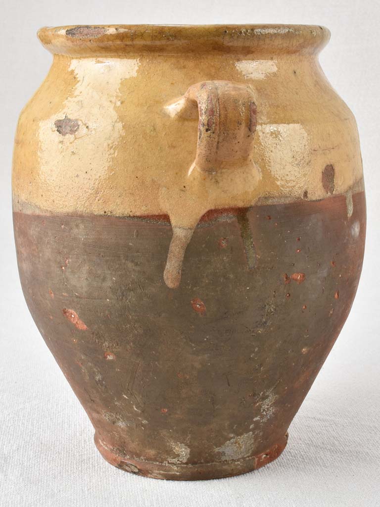 Antique French preserves storage pottery
