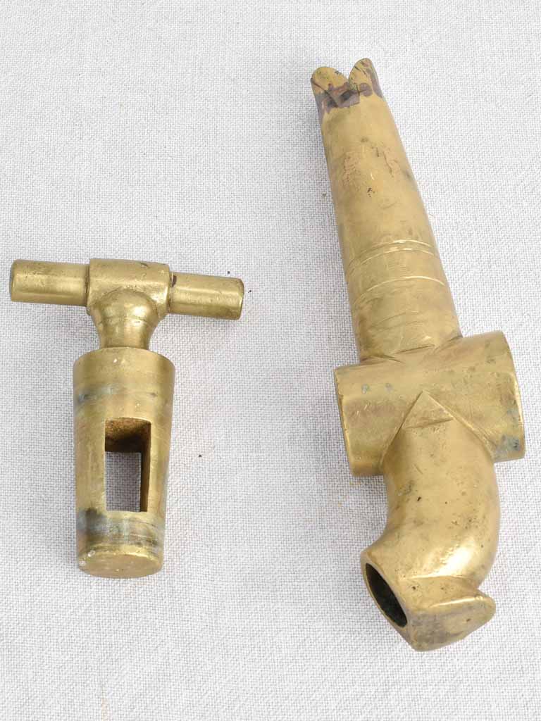 Bronze tap, wine barrel, early 20th century 9¾"