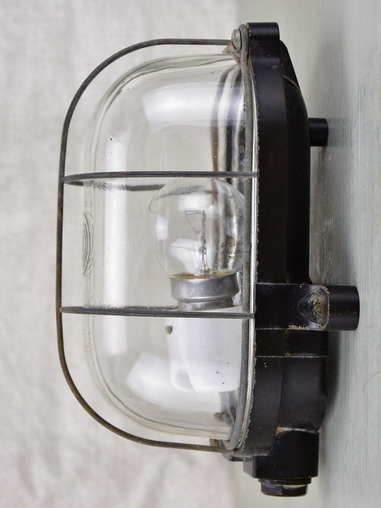 Antique Industrial French wall light - exterior