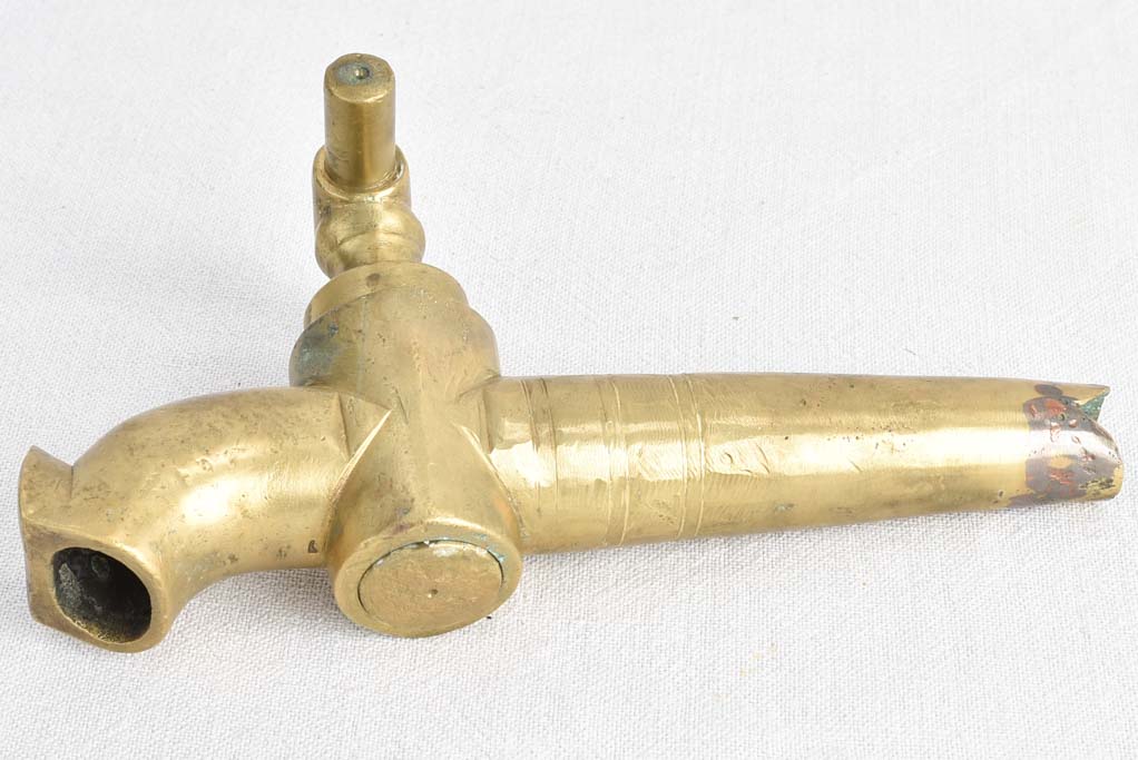Bronze tap, wine barrel, early 20th century 9¾"