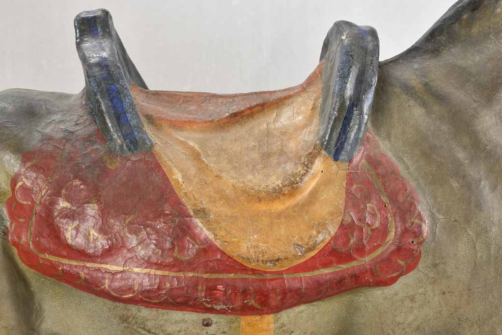 ANTIQUE FRENCH TOY DONKEY - PULL TOY 38¼"