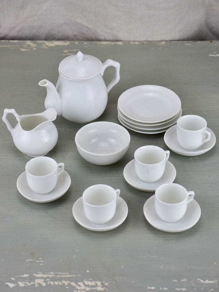 Antique French porcelain children's toy tea set