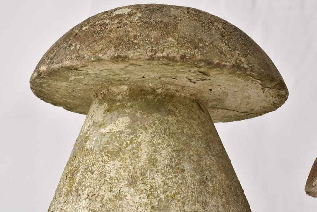 3 vintage garden mushroom decorations 11"