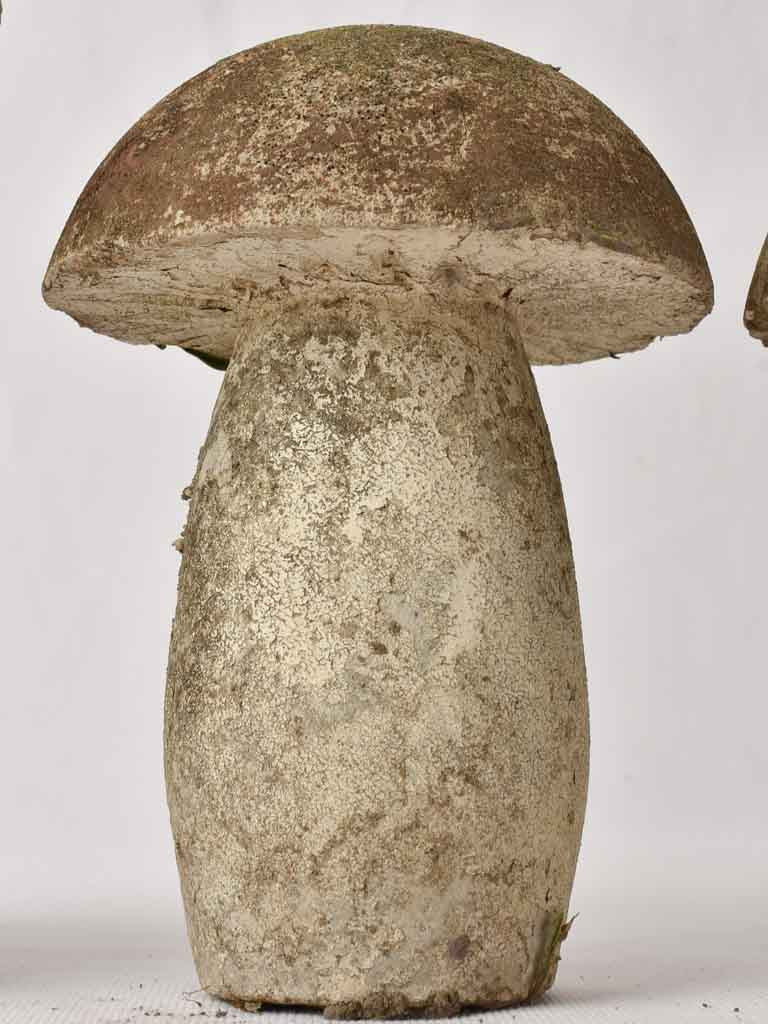3 vintage garden mushroom decorations 11"