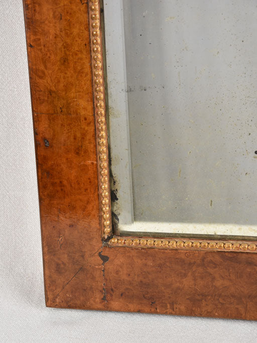 PAIR OF 19TH CENTURY ITALIAN GILT WOOD MIRRORS WITH MASQUERADE PEDIMENT 39½" x 19¾"