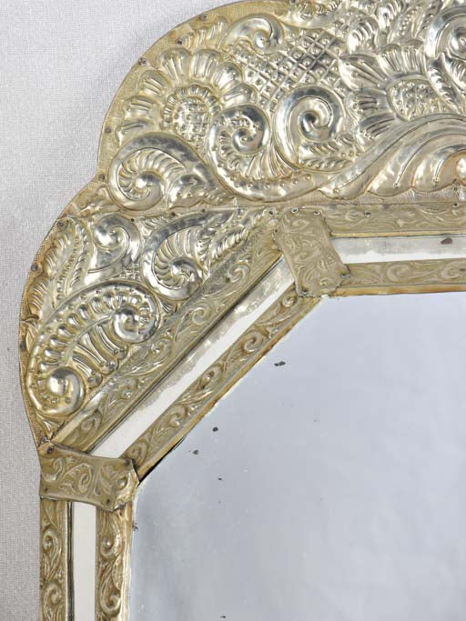 Large late-nineteenth-century Pewter framed Mirror