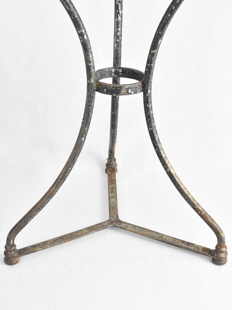 1930s French bistro table with marble top