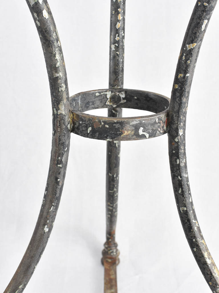 1930s French bistro table with marble top