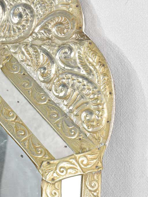 Authentic late 1800's Chilean Pewter Mirror