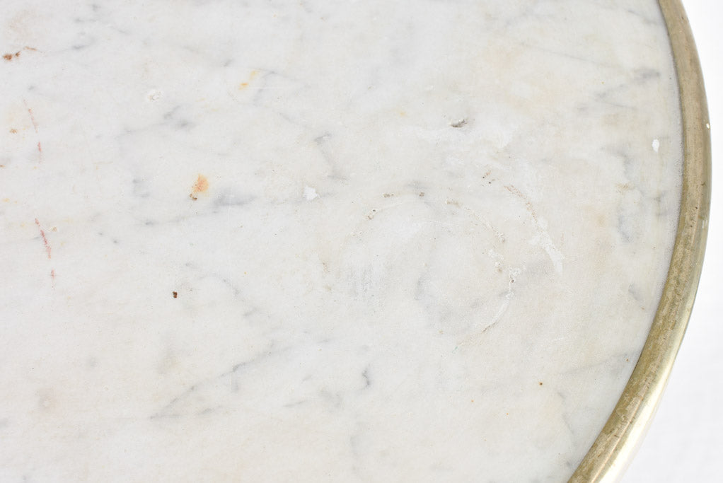 1930s French bistro table with marble top