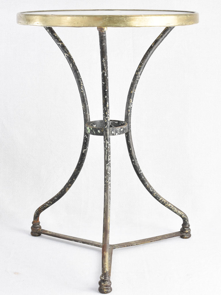 1930s French bistro table with marble top
