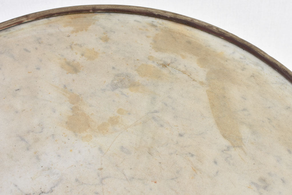 Art Nouveau bistro table with marble top