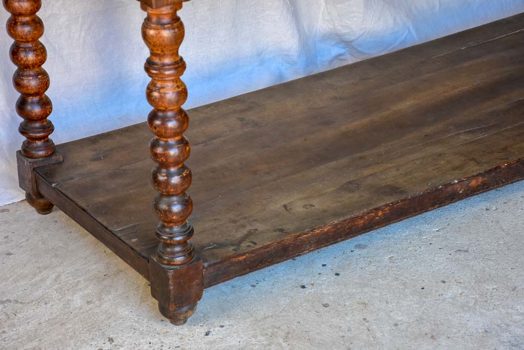 Large 19th Century French oak drapery table (two available)