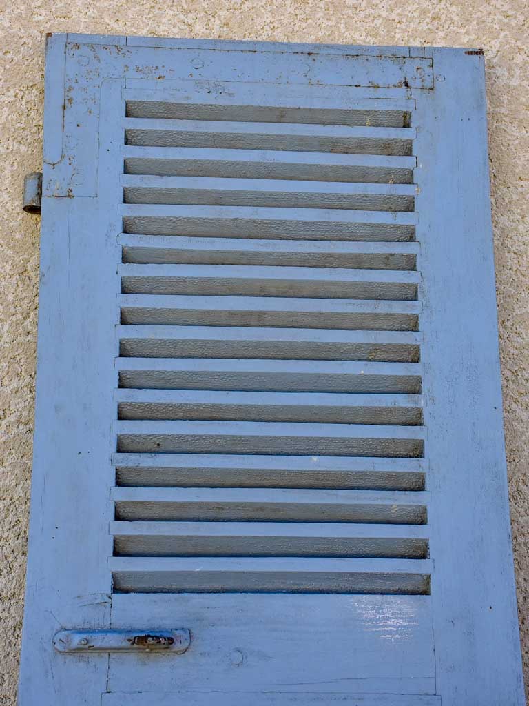 Pair of early 19th Century French blue shutters 85½" x 20¾"