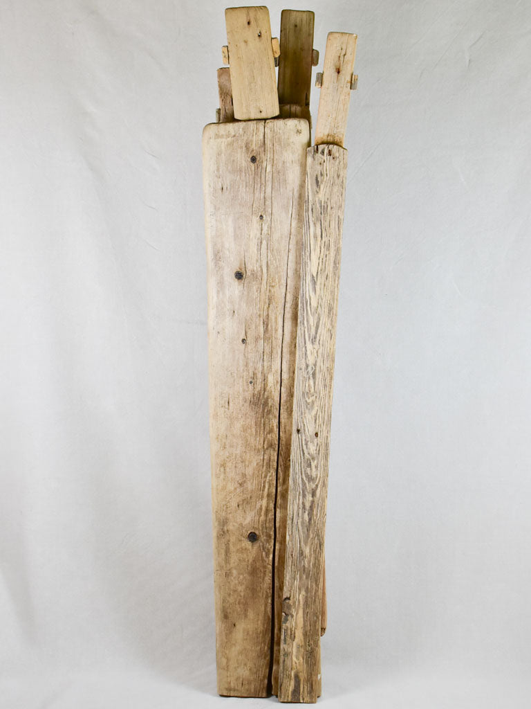 Large driftwood totem sculpture by JP Dreano - 8 characters 61½"