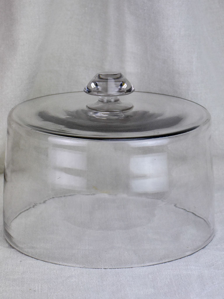 19th Century blown glass patisserie dome 10¾" x 8¼"