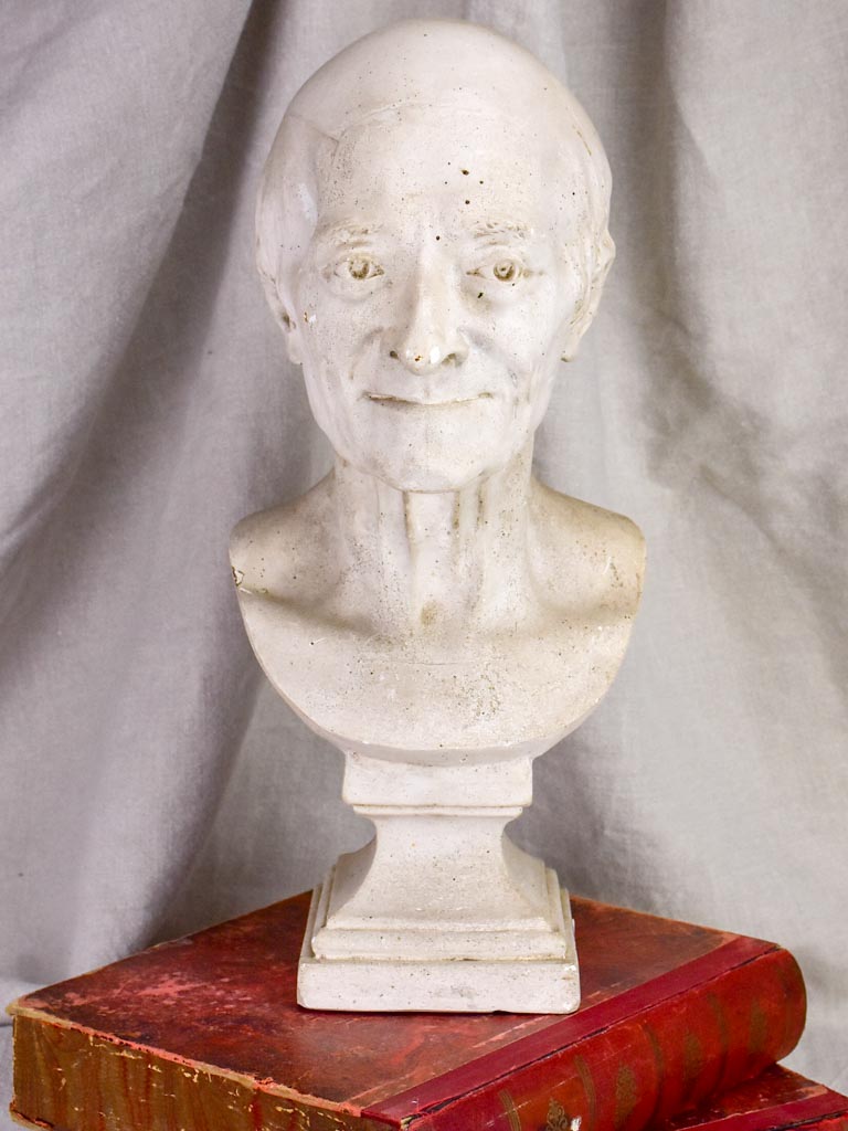 Early 20th Century French plaster bust of Voltaire