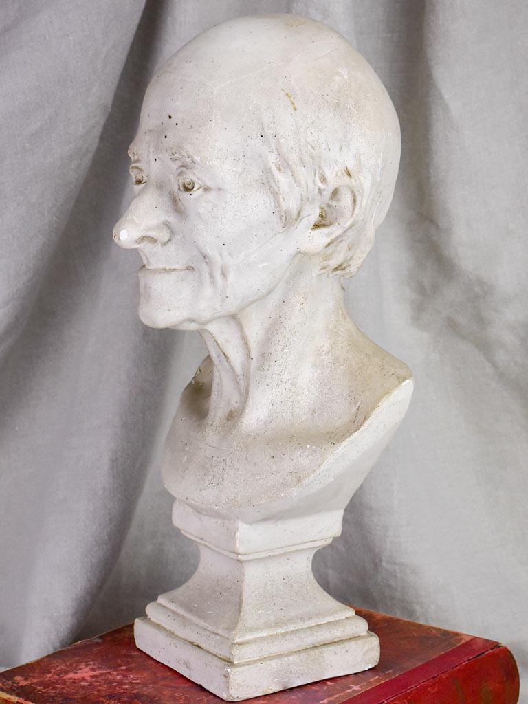 Early 20th Century French plaster bust of Voltaire