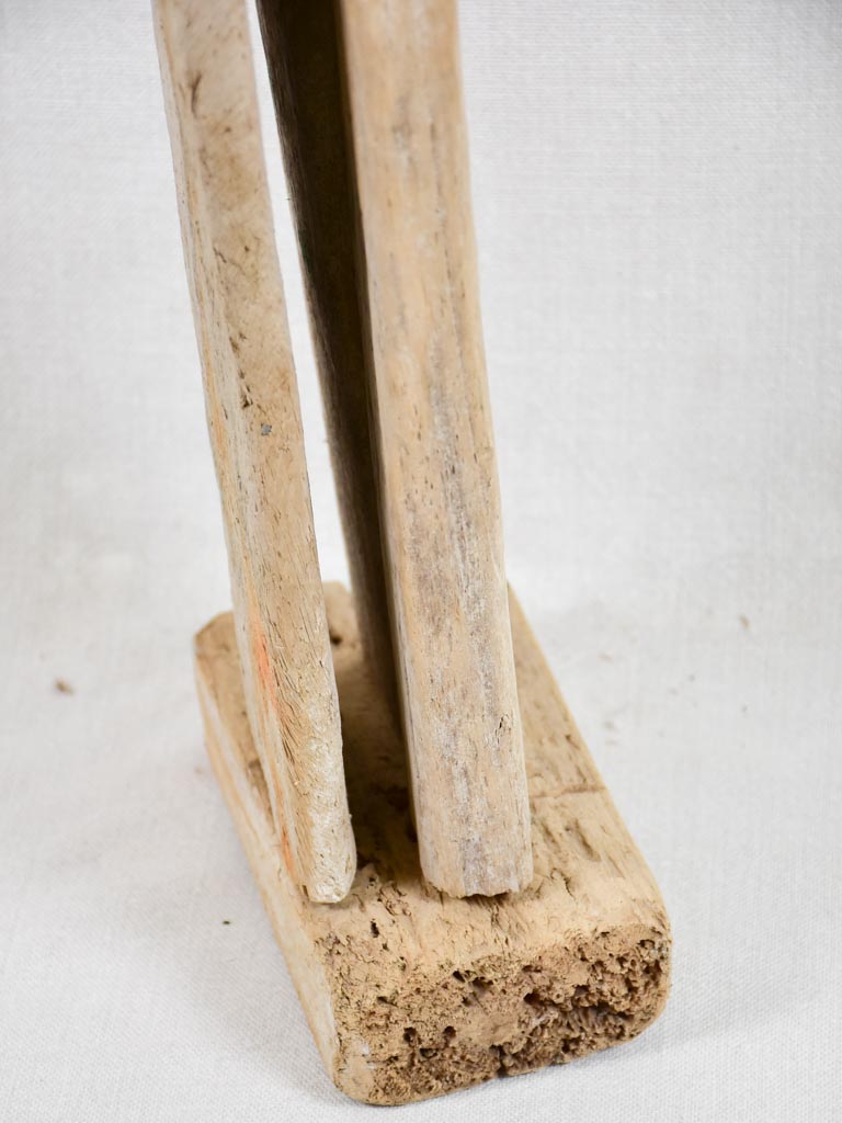 Driftwood totem sculpture by JP Dreano - 3 characters 37¾"