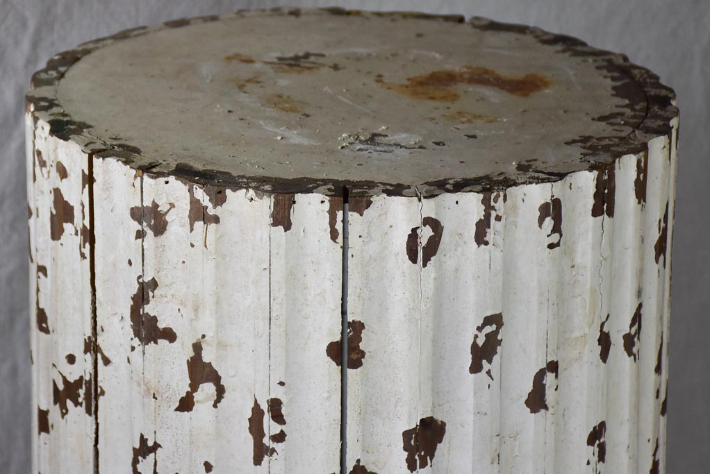Pair of large wooden column pedestals from the nineteenth-century 41"