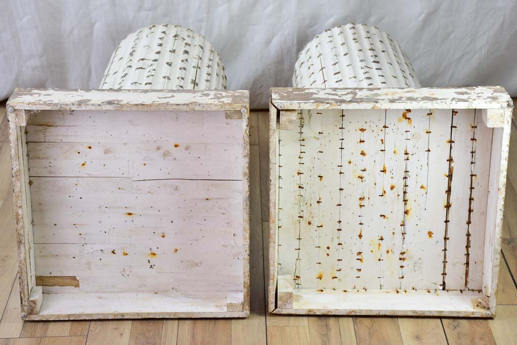 Pair of large wooden column pedestals from the nineteenth-century 41"