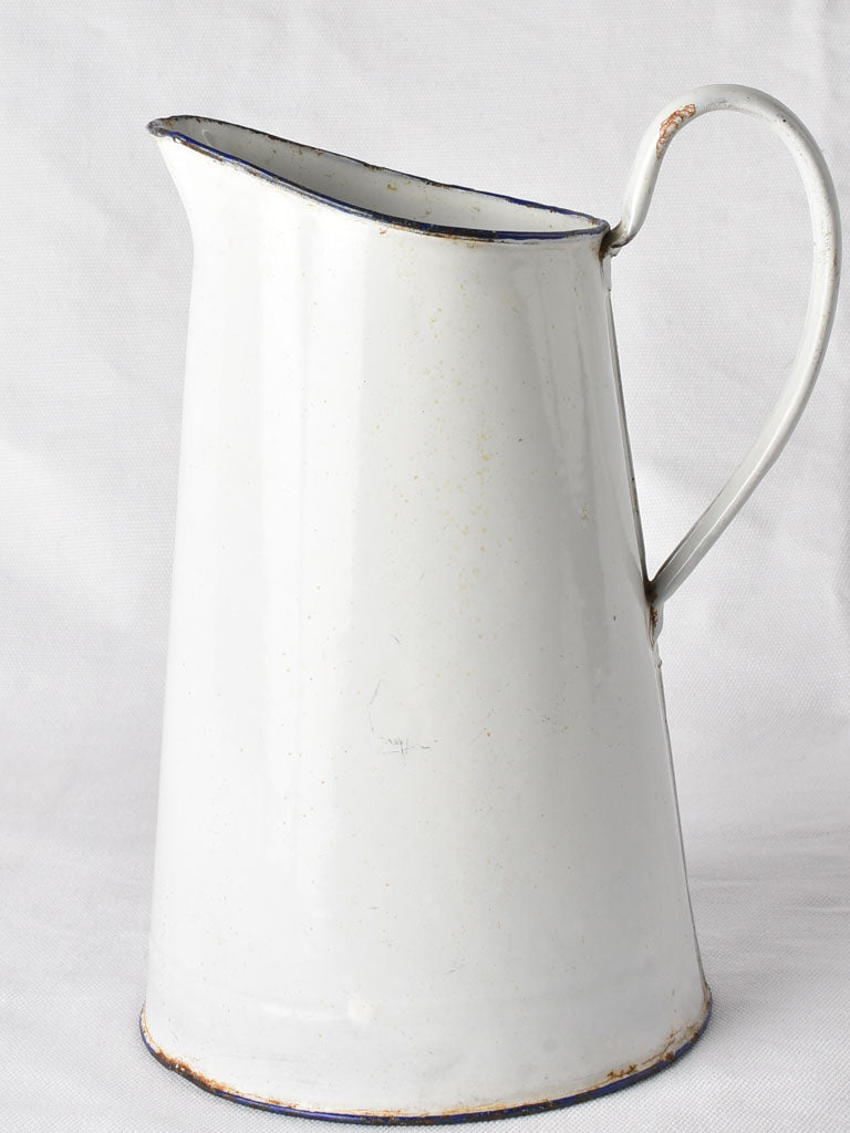 Antique French enamel pitcher