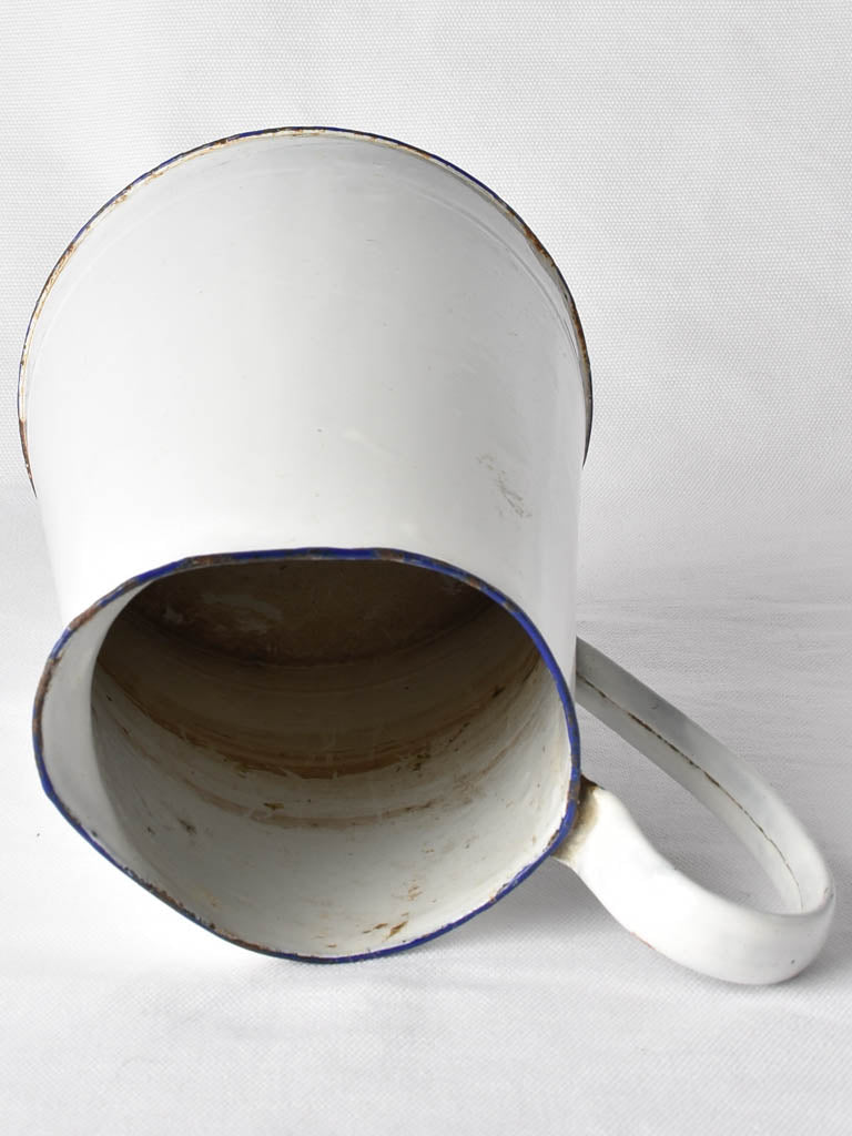 Antique French enamel pitcher