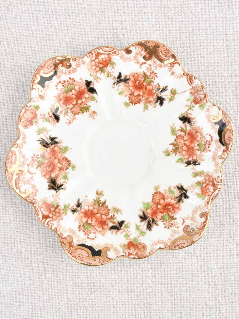 Set of 6 English china teacups & saucers