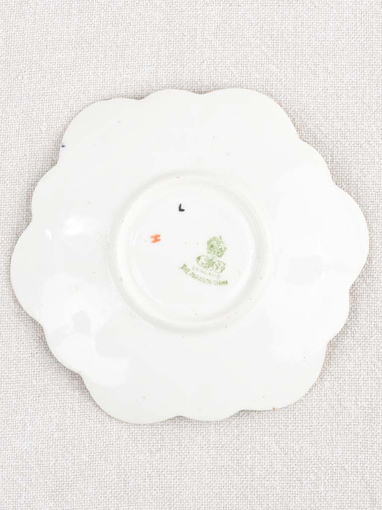 Set of 6 English china teacups & saucers