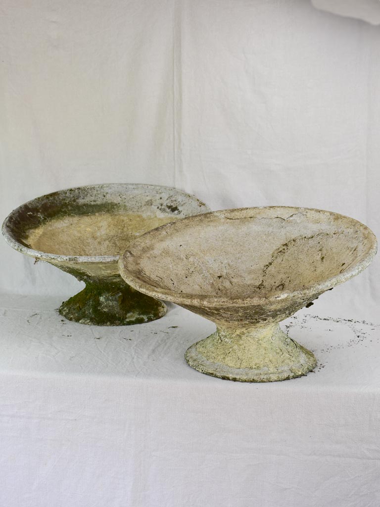 Pair of mid century tilted Willy Guhl diabolo planters