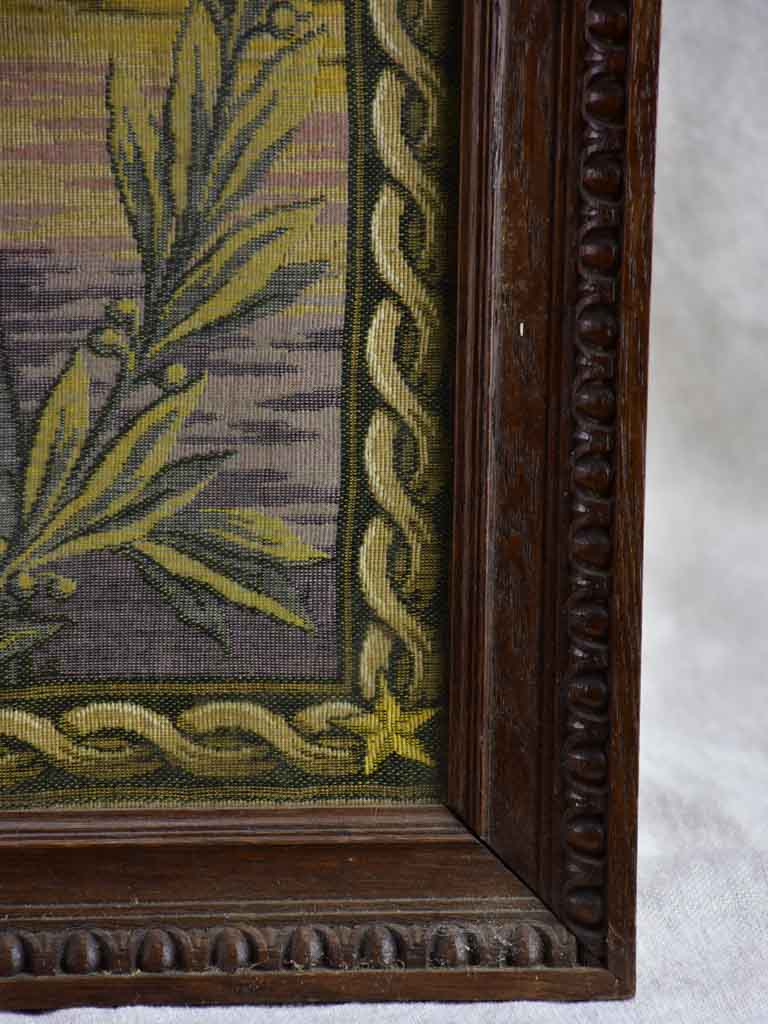 Early 20th Century framed tapestry of Marechal Ferdinand Foch 22½" x 22¾"