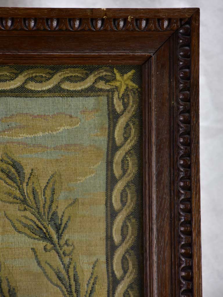 Early 20th Century framed tapestry of Marechal Ferdinand Foch 22½" x 22¾"