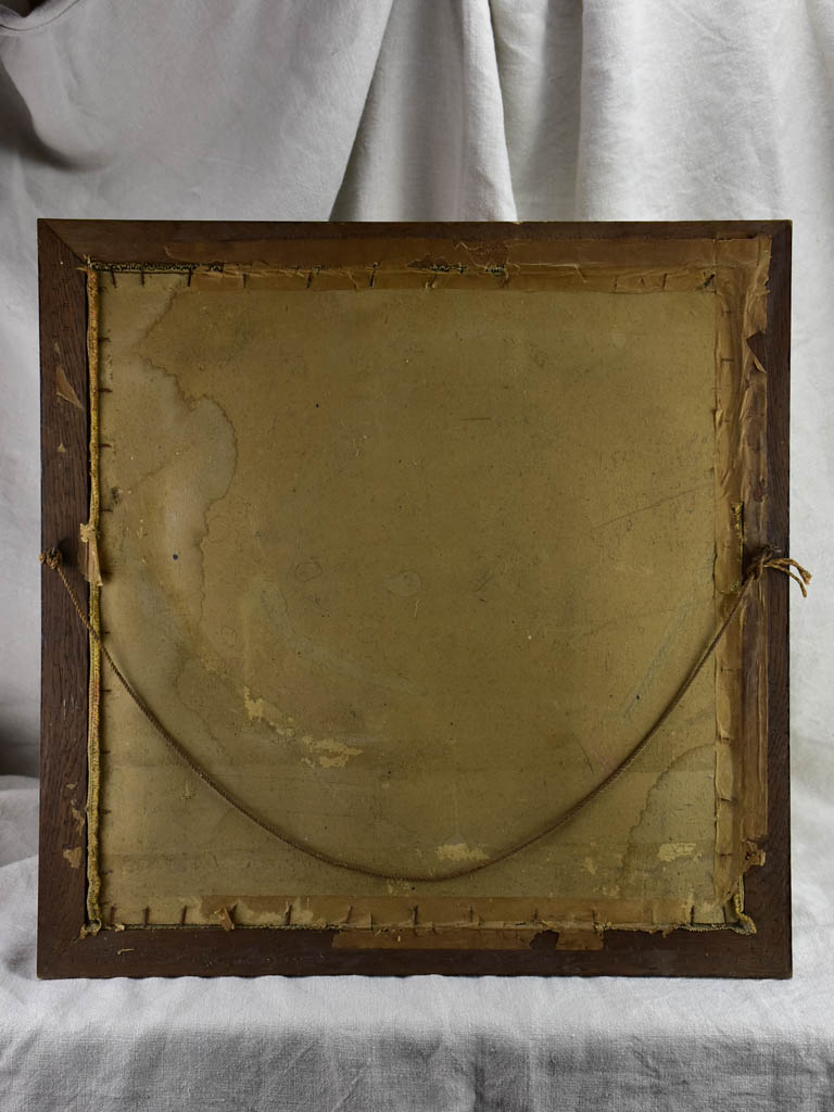 Early 20th Century framed tapestry of Marechal Ferdinand Foch 22½" x 22¾"