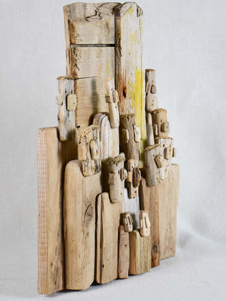 Small driftwood sculpture by JP Dreano - 12 characters 13"