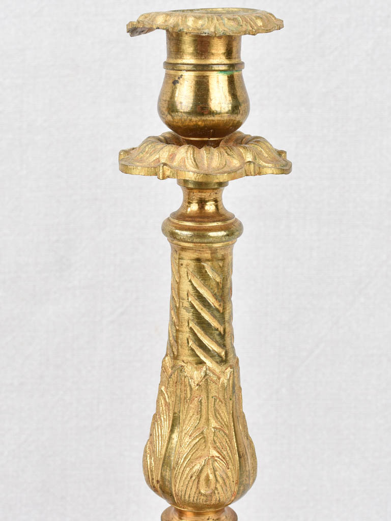 Candlesticks, 19th-century, bronze 12½" (pair)