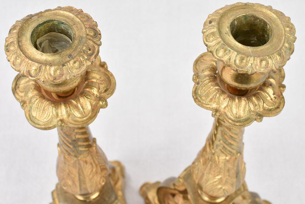 Candlesticks, 19th-century, bronze 12½" (pair)