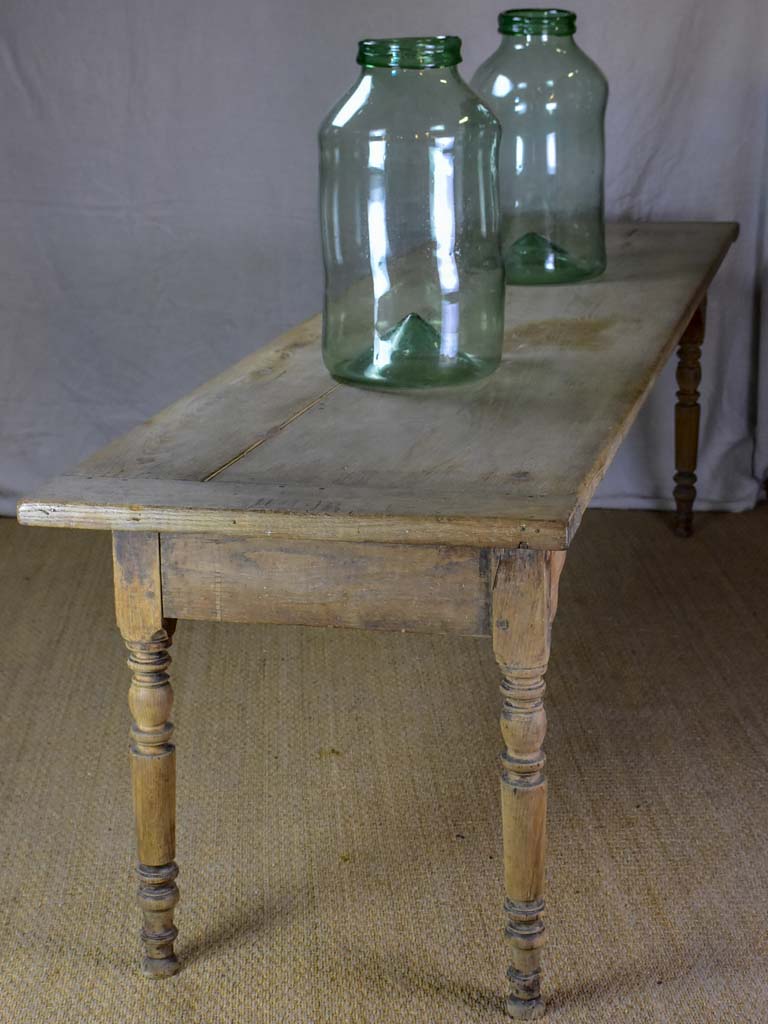 Early 19th Century French farm table - bleached oak 28" x 104¼"