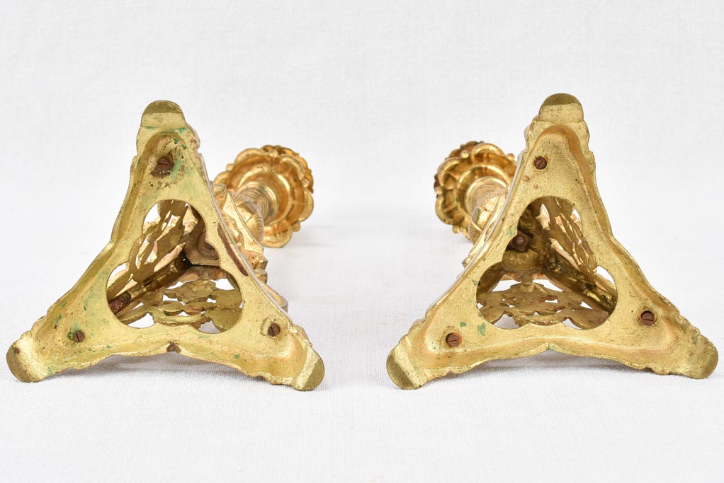 Candlesticks, 19th-century, bronze 12½" (pair)