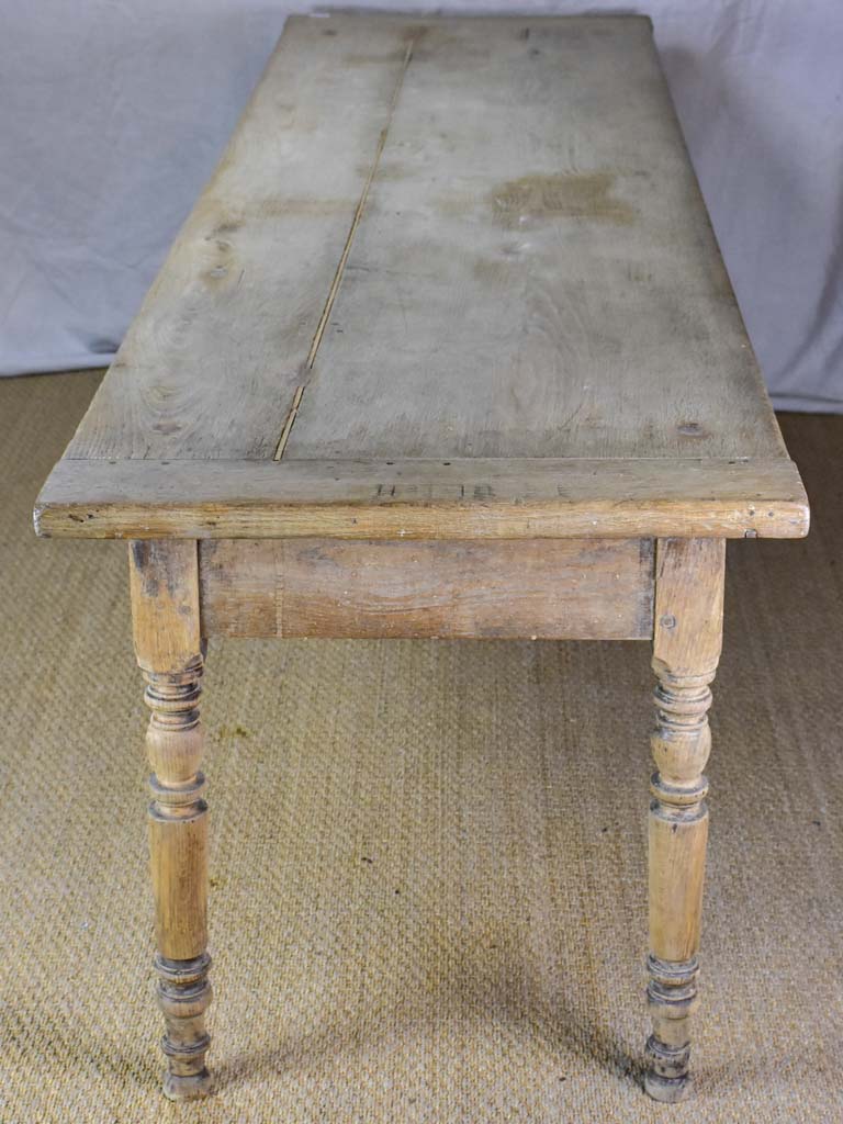 Early 19th Century French farm table - bleached oak 28" x 104¼"