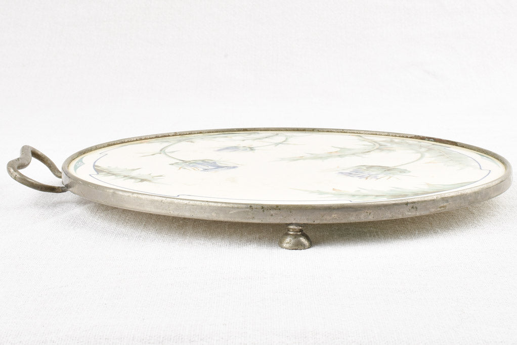 Scotch thistle trivet with feet 10¼"