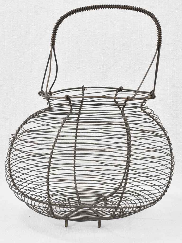 Antique French wire salad / egg basket