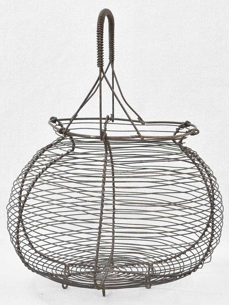 Antique French wire salad / egg basket
