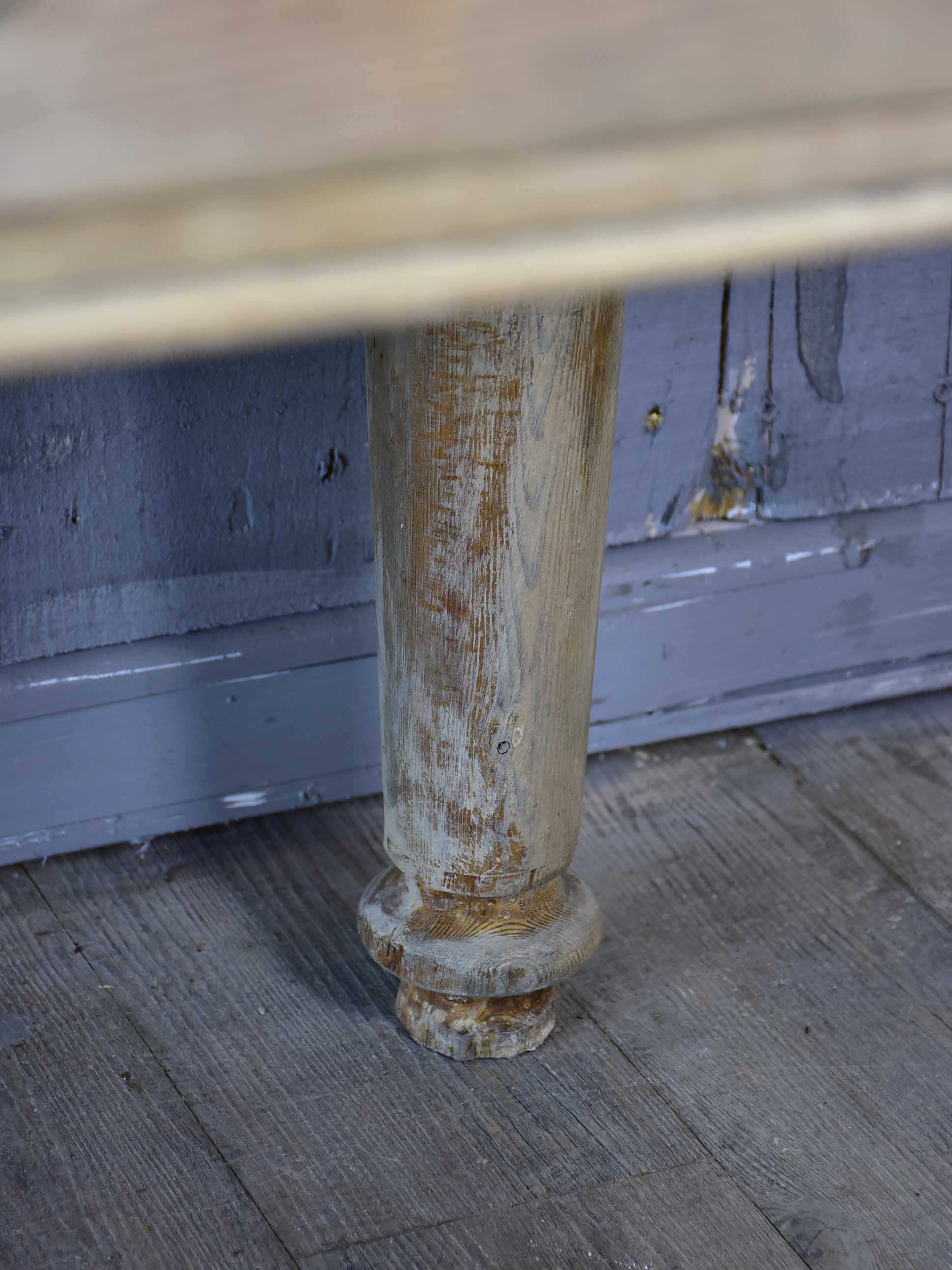 Rustic French butcher's table with drawer