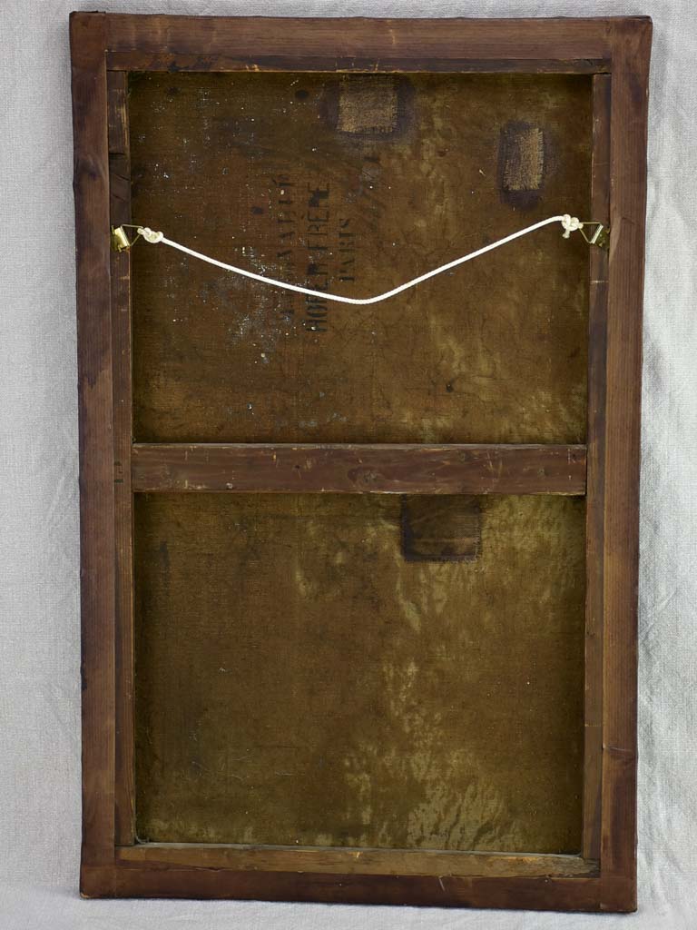 Signed AB oil floral artwork