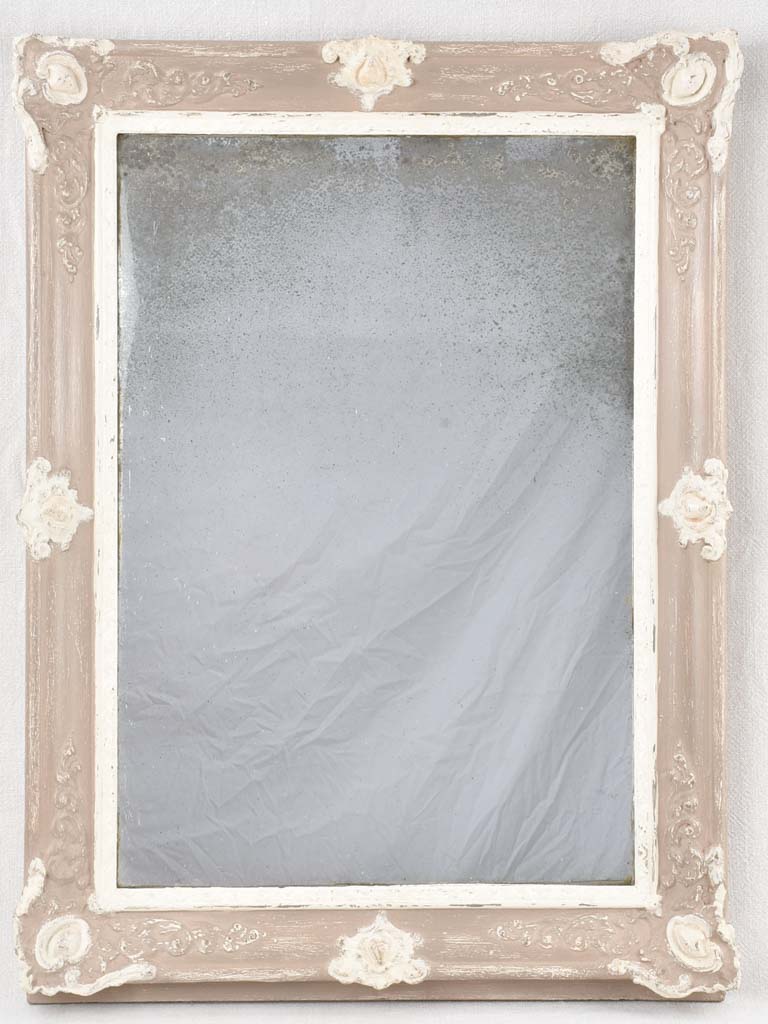 19th century Restoration mirror with taupe frame 29¼" x 22"