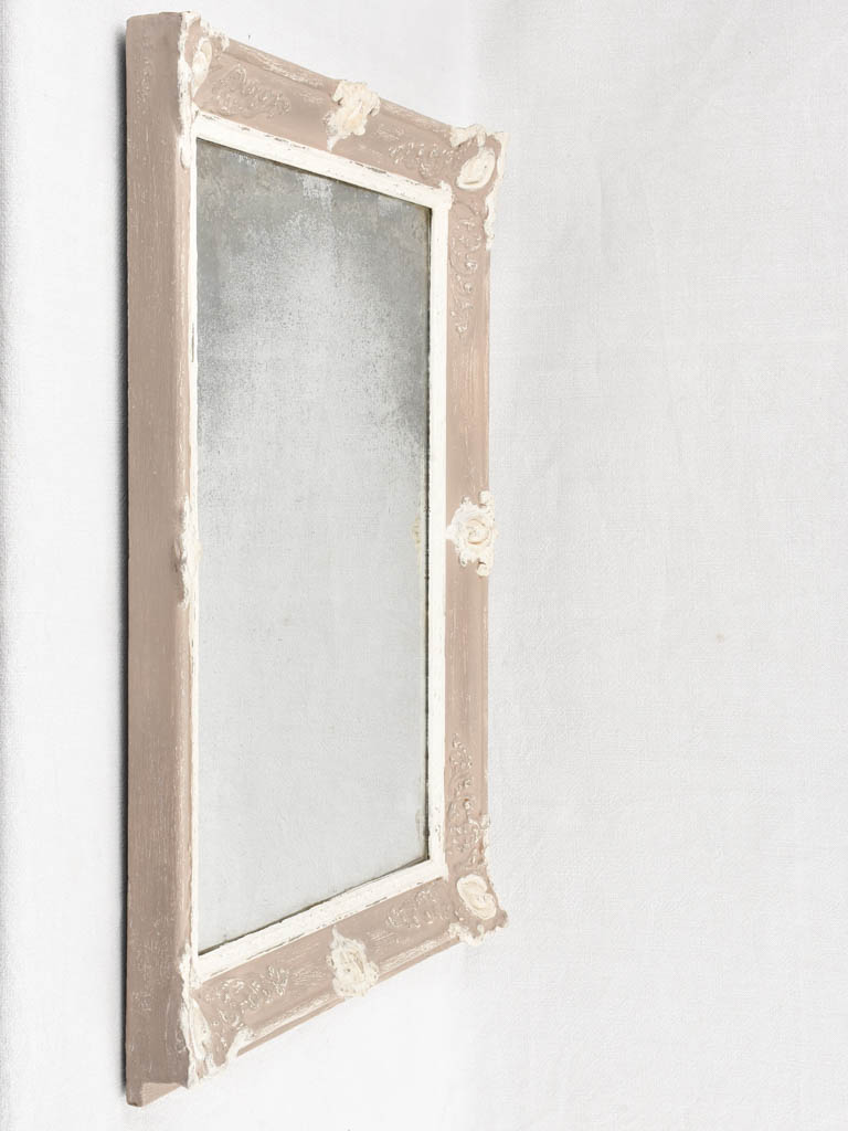 19th century Restoration mirror with taupe frame 29¼" x 22"